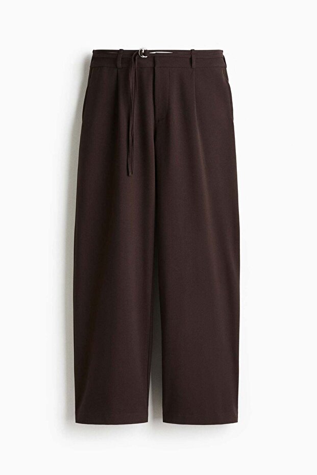 Belted tailored trousers