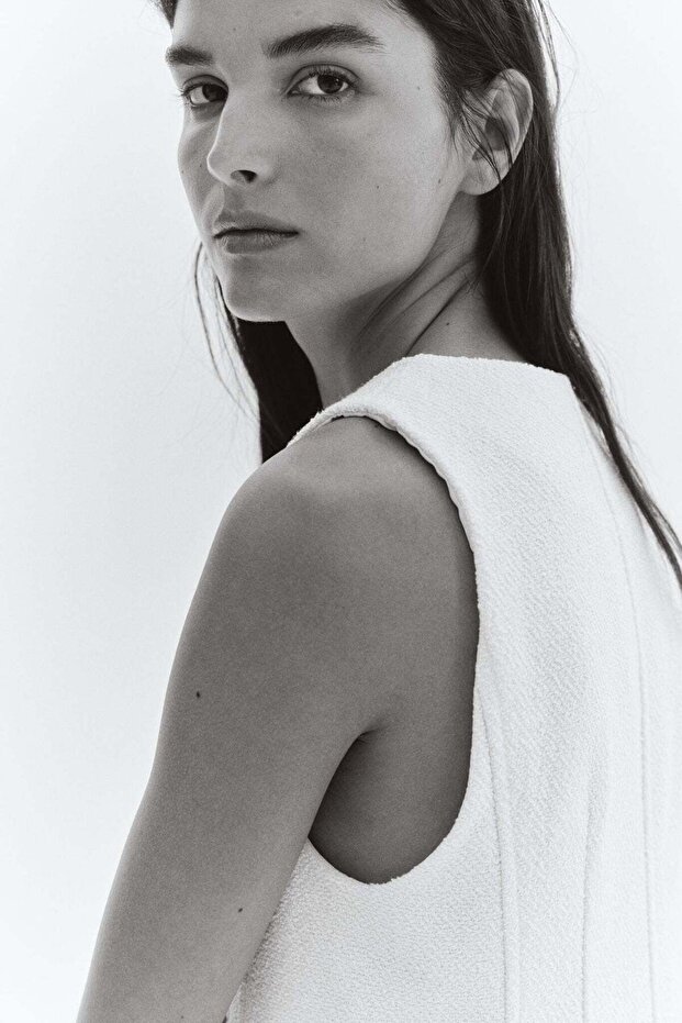 فستان بوكليه بأزرار أمامية - 3