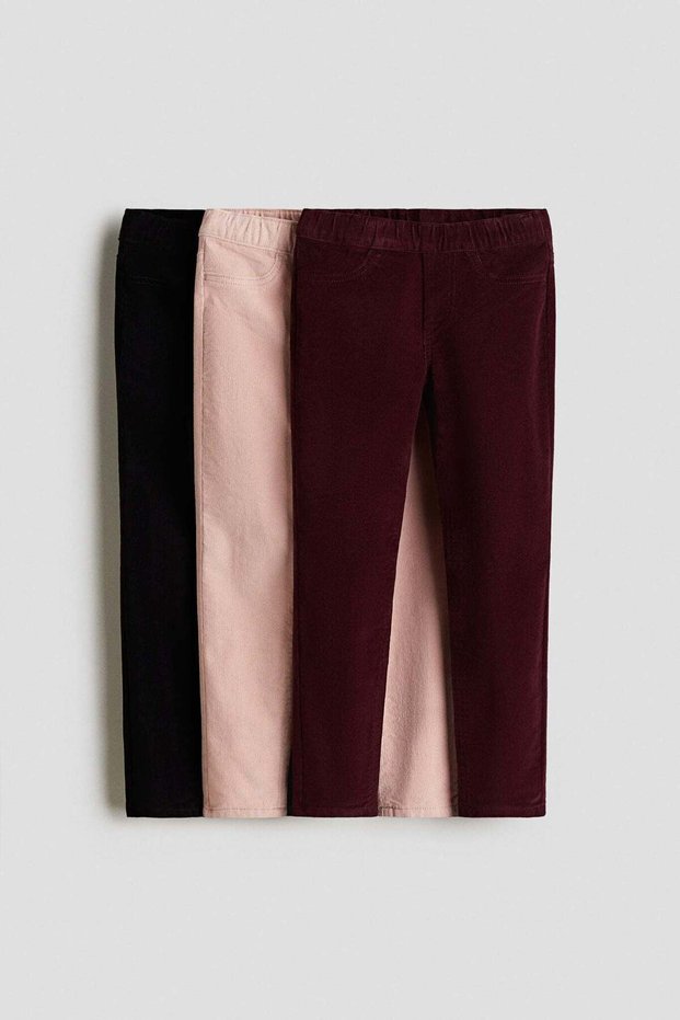 3-pack corduroy jeggings