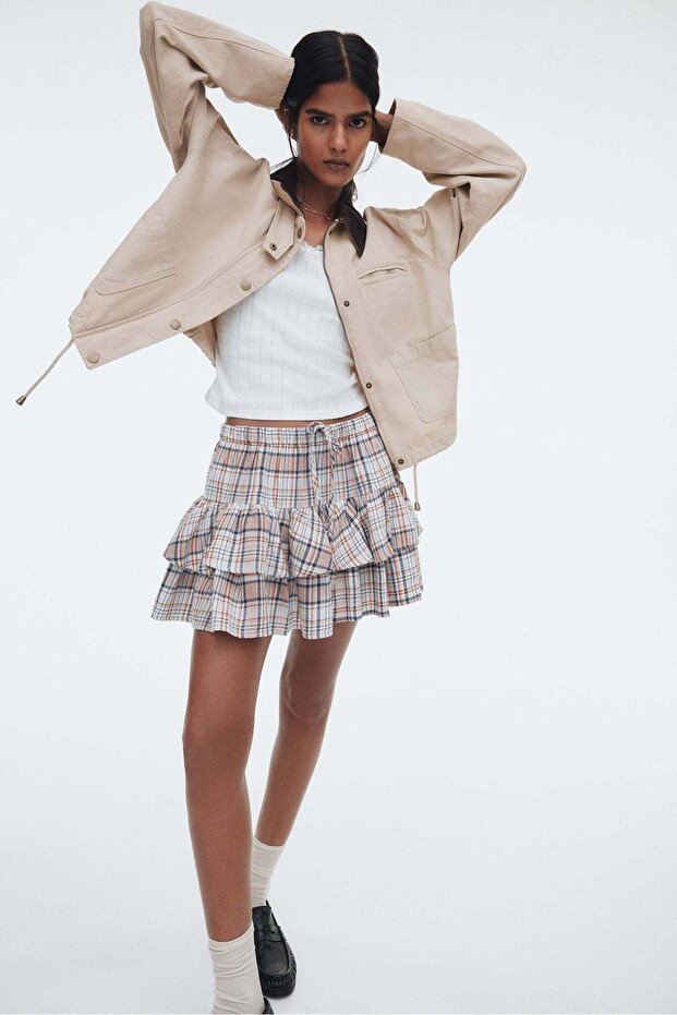 تنورة متعددة الطبقات برباط - 1