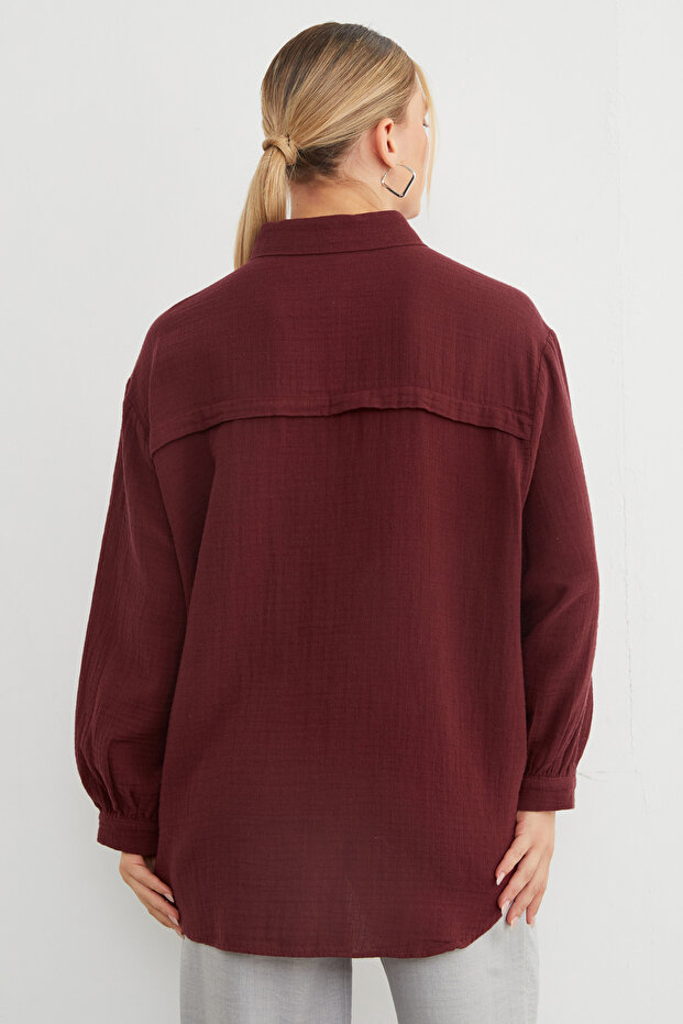 Basic Oversize Gömlek - 3