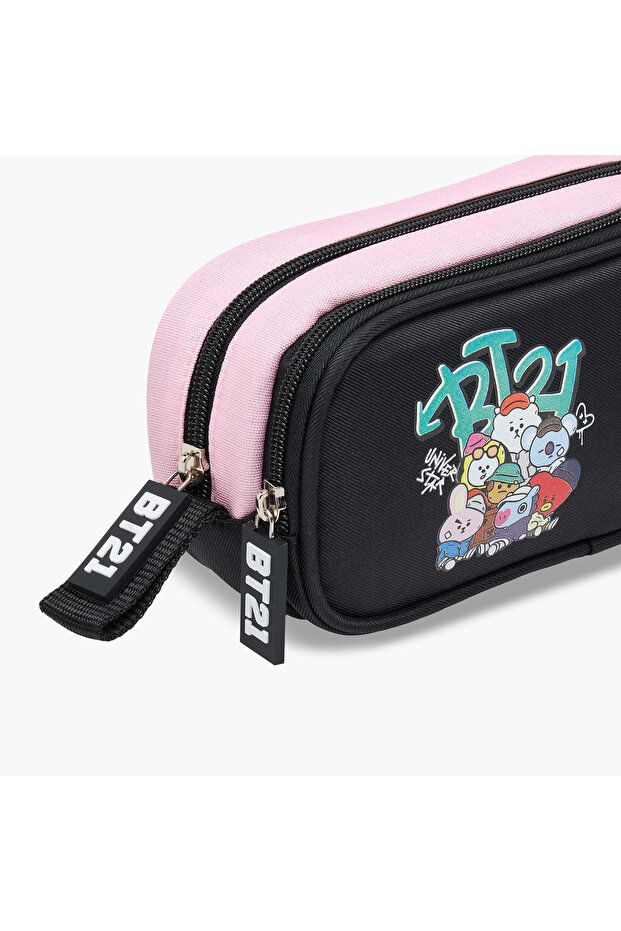 حقيبة أقلام مطبوعة بسحاب للإغلاق - 7