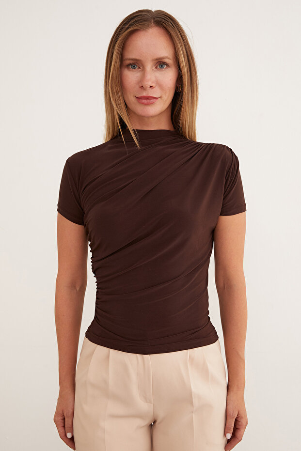 Drapeli Dik Yaka Bluz - 6