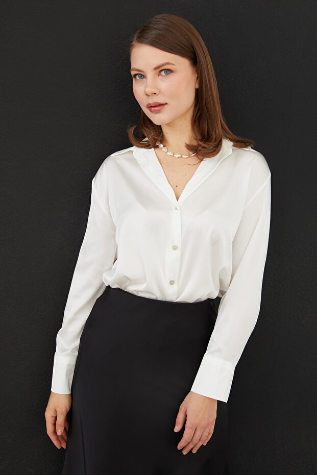 Basic Saten Gömlek - 3