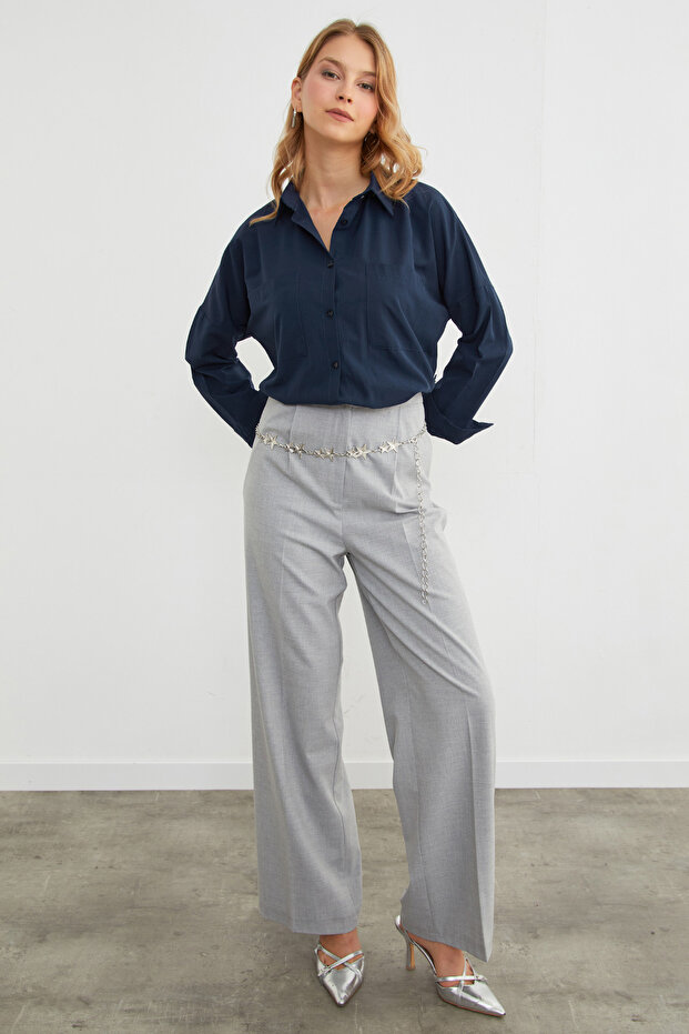 Basic Çift Cepli Gömlek - 5