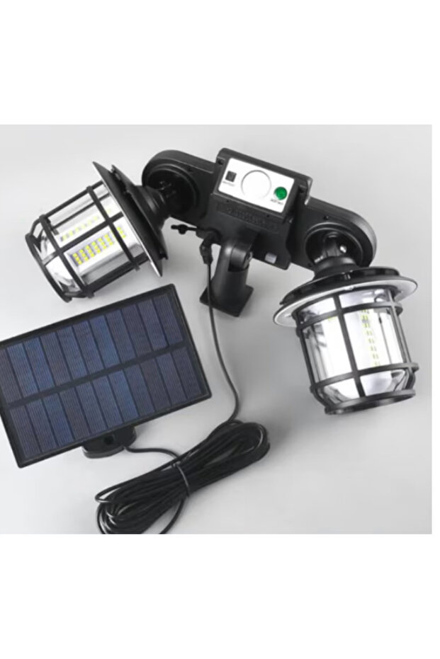 Double solar lamp 182LED with motion sensor 3 lighting modes remote control - 4