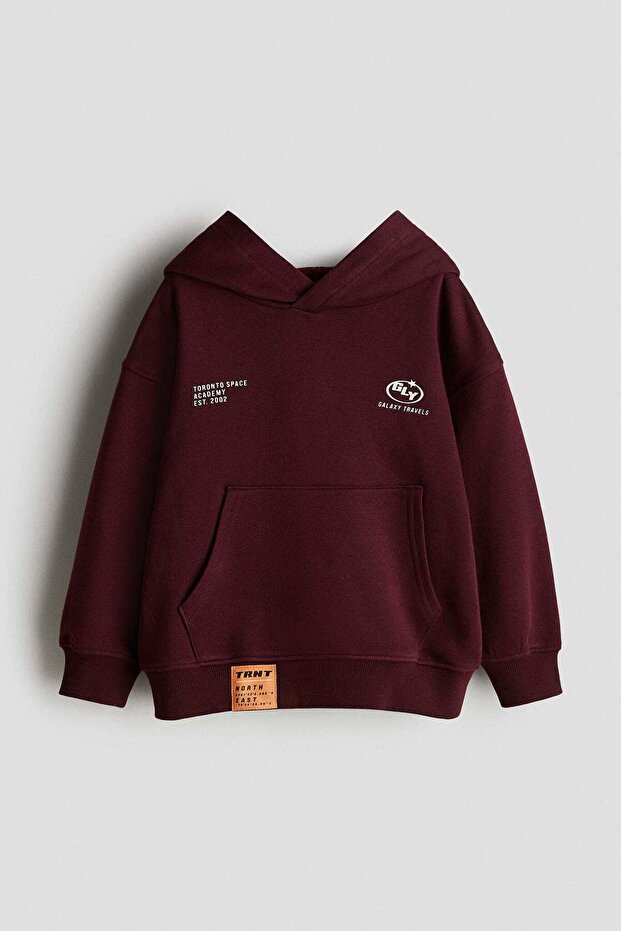 Print-detail hoodie