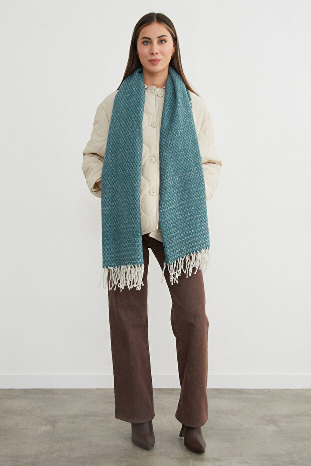 Square Patterned Shawl - 3