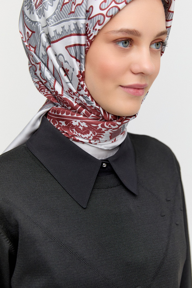 Parçalı Yırtmaçlı Triko Bluz - 5