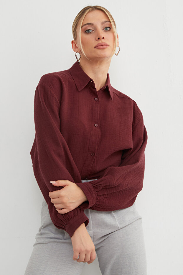 Basic Oversize Gömlek - 6