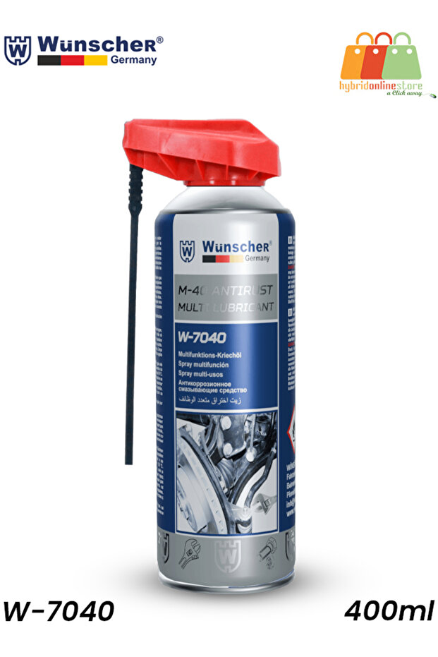 ألمانيا M-40 متعدد الاستخدامات مضاد للصدأ W-7040 - منظف وواقي متعدد الأغراض 400 مل