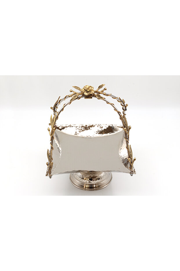 Silver Plated Copper Square Handheld Presentation Stand