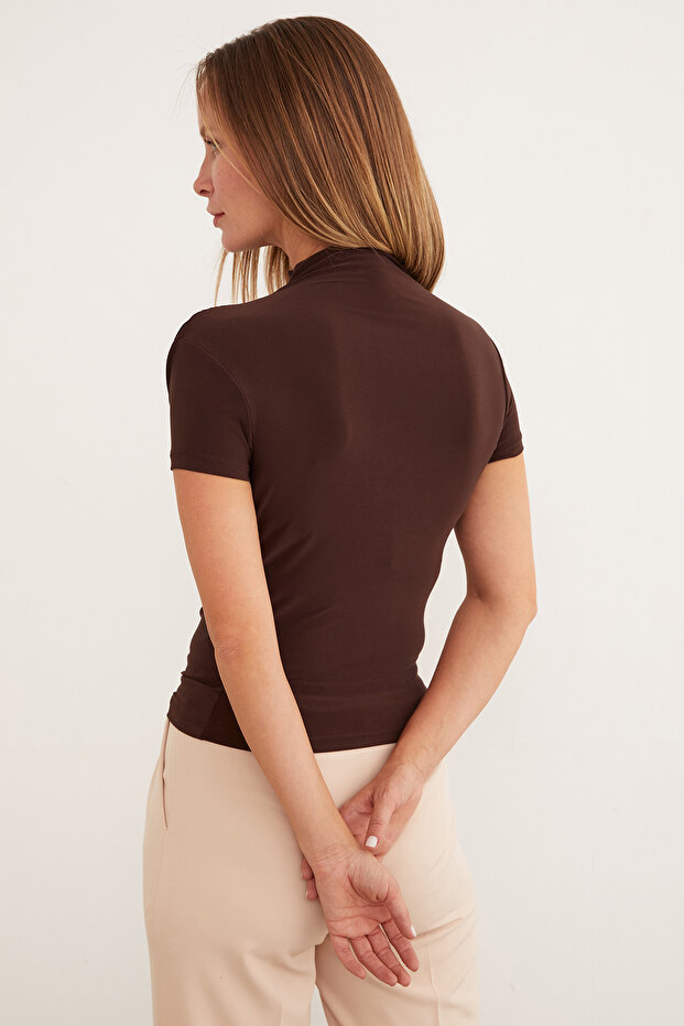 Drapeli Dik Yaka Bluz - 4