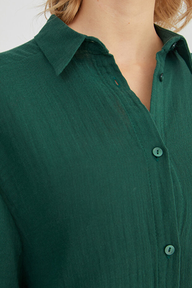 Basic Oversize Gömlek - 8