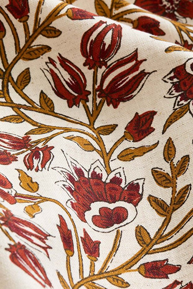 مفرش طاولة قطني منقوش - 3