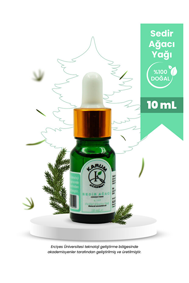 Cedarwood Essential Oil 100% Pure and Natural Aromatherapy with Glass Dropper 10ml