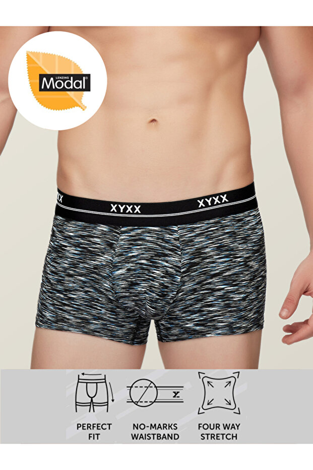 Modal Stretch Cross Dyed Trunks with Branded Elastic