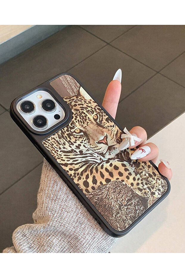 iPhone 14 Promax Compatible Leopard Patterned Case - 1