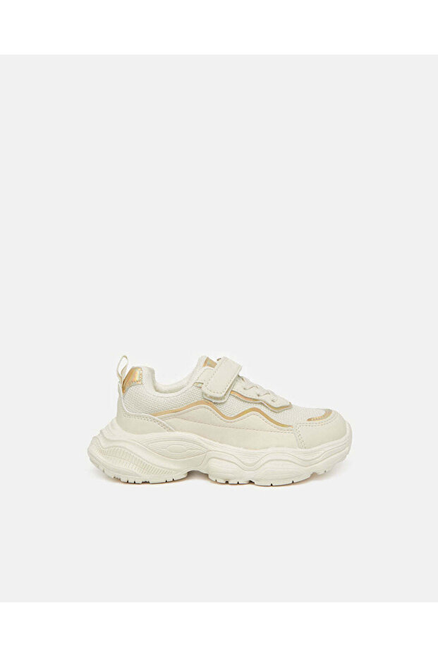 Girls Beige Multi Piece Trainer