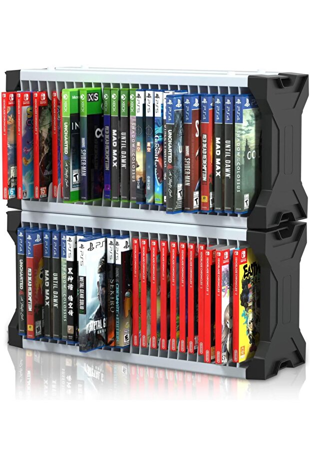 HEATFUN Game Storage Tower (Holds up to 46, Hooks for Headset/Controller) - 1