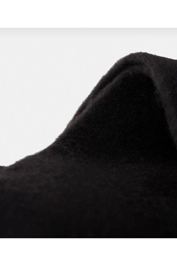 Eșarfă pufosă lungă neagră - 3