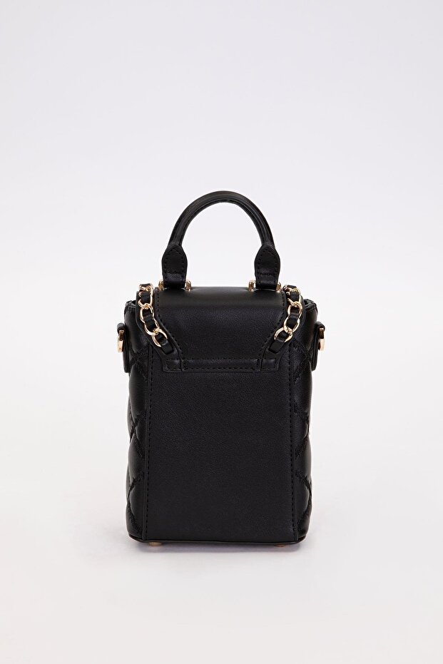 Black Rectangular Shape Handbag - 4