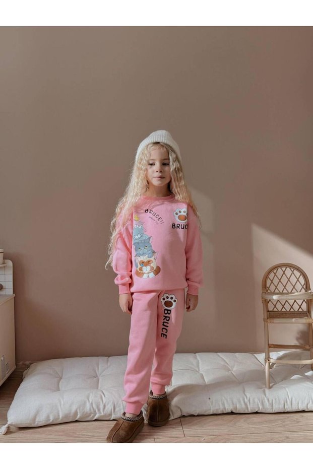 Girl's Winter Fleece-Lined Bottom and Top Set