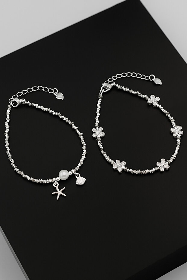 Starfish Charm and Minimal Butterfly Pinterest Bracelet