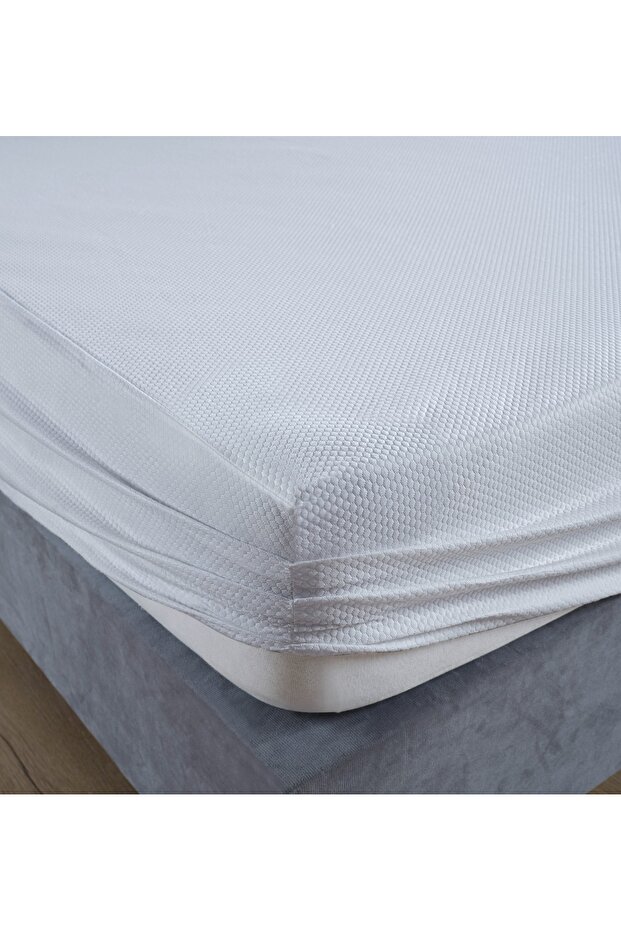 Alez Elastic Double Size 160 X 200 100% Liquid Water Blood Urine Proof Silent Breathable Washable