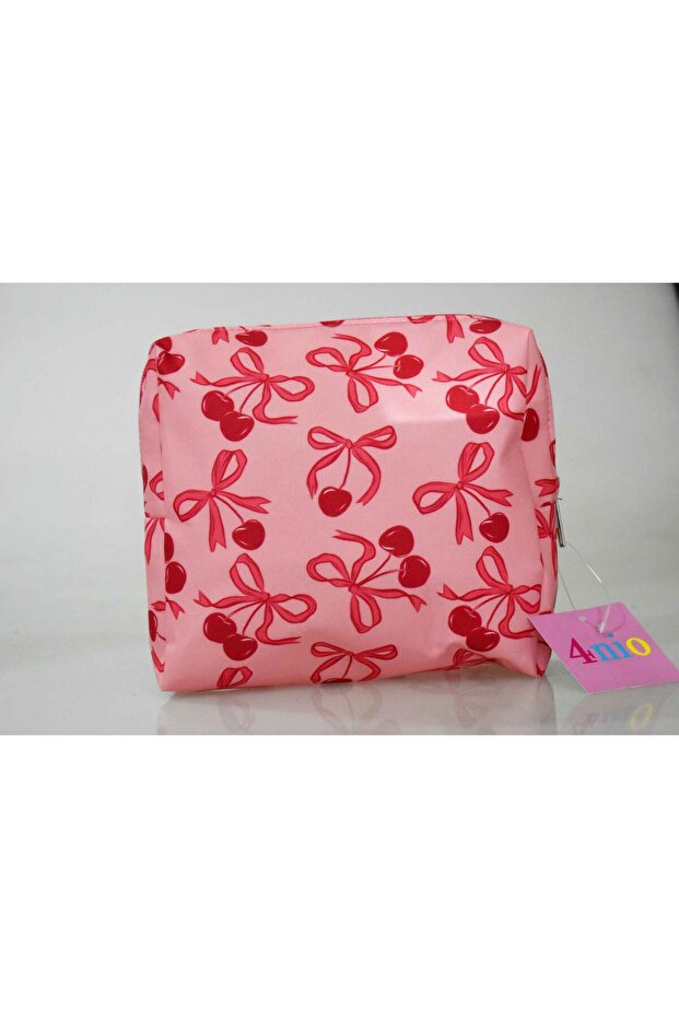 حقيبة ماكياج منقوشة بالكرز - حقيبة تنظيم - 1