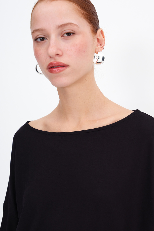 Kayık Yaka Basic Bluz B12409 - 4