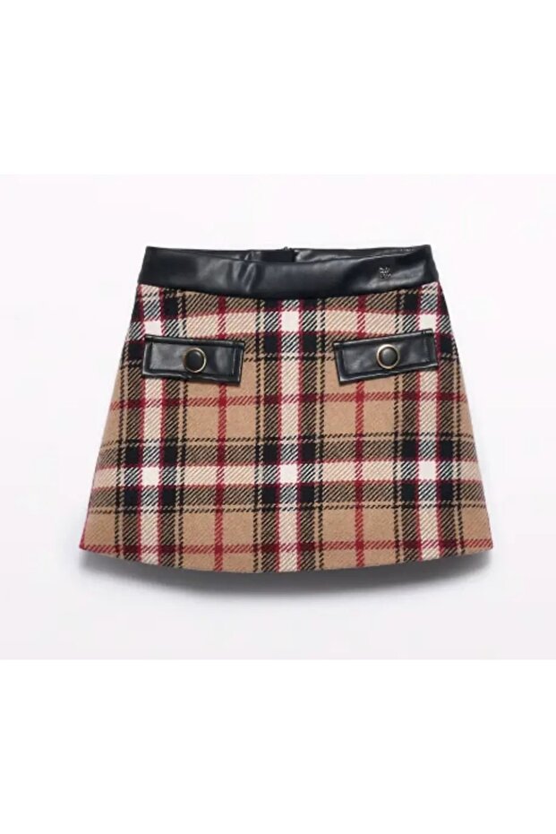 Abel&Lula Girls Winter Plaid Skirt 5518