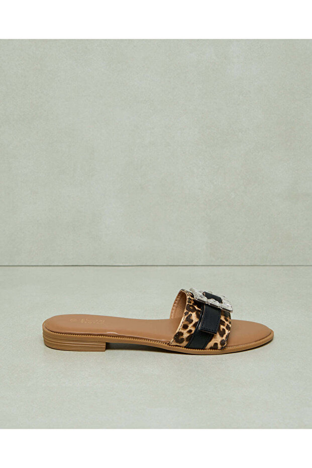 Women Brown Embellished Mule