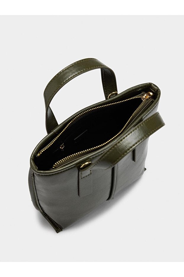 Çapraz Askılı Tote Çanta - 4