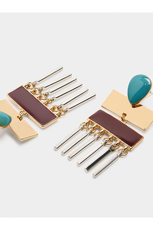 Mineli Uzun Küpe - 2