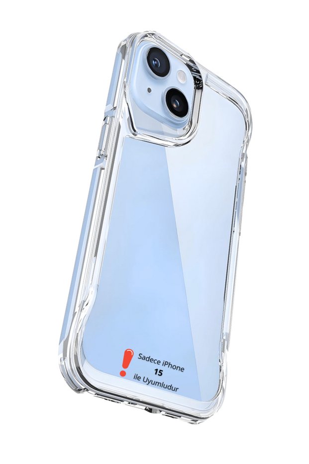 [Airbag] iPhone 15 Compatible Airbag Corner Protection Hard Back Soft Edges Thick Silicone Case