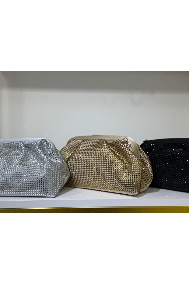 Taşlı abiye çanta - 1