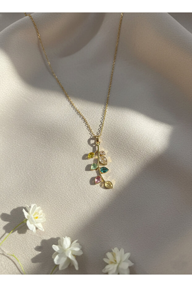 Leaf Design Tarnish Free Steel Women's Necklace for Valentine's Day