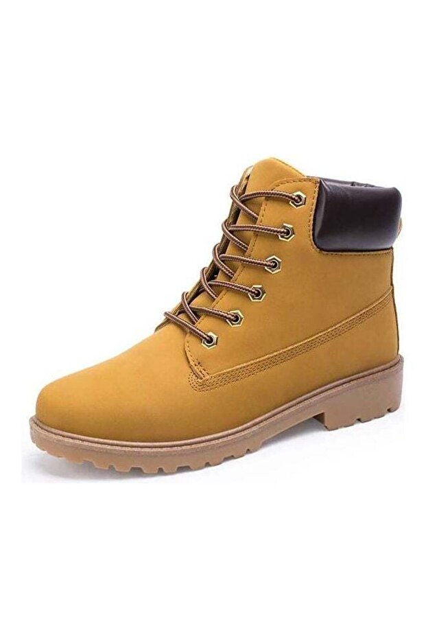 Low Heel Ankle Boot Beige - 1