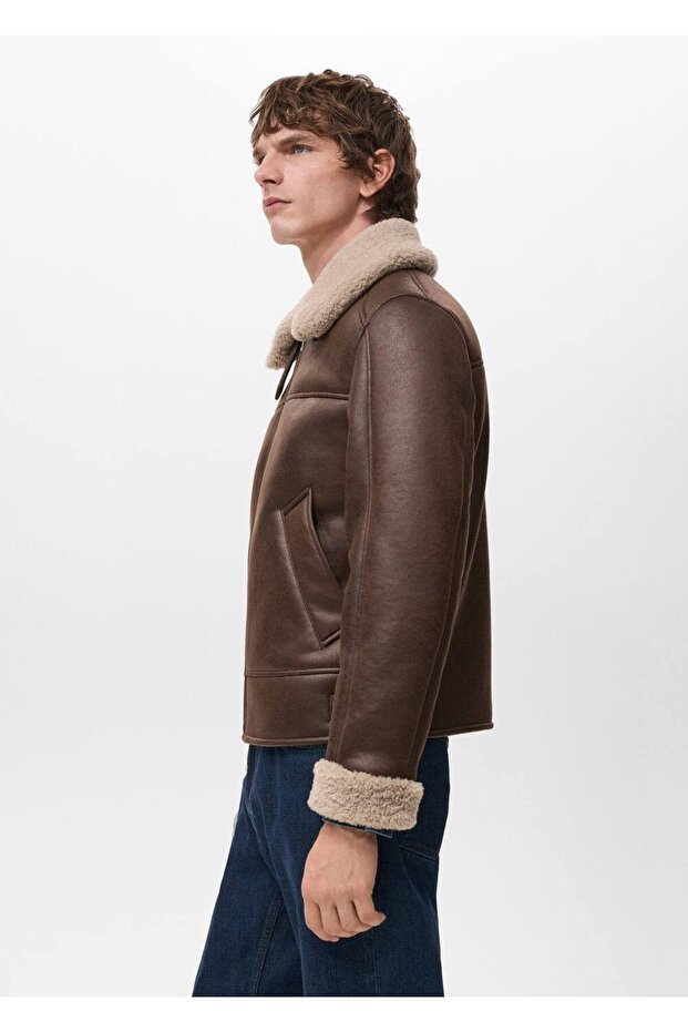 Çift taraflı kürklü mont - 7