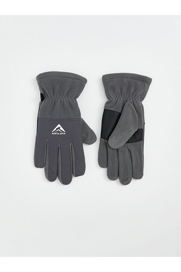 Lcw Accessories Anthracite Label Printed Men's Snow Gloves