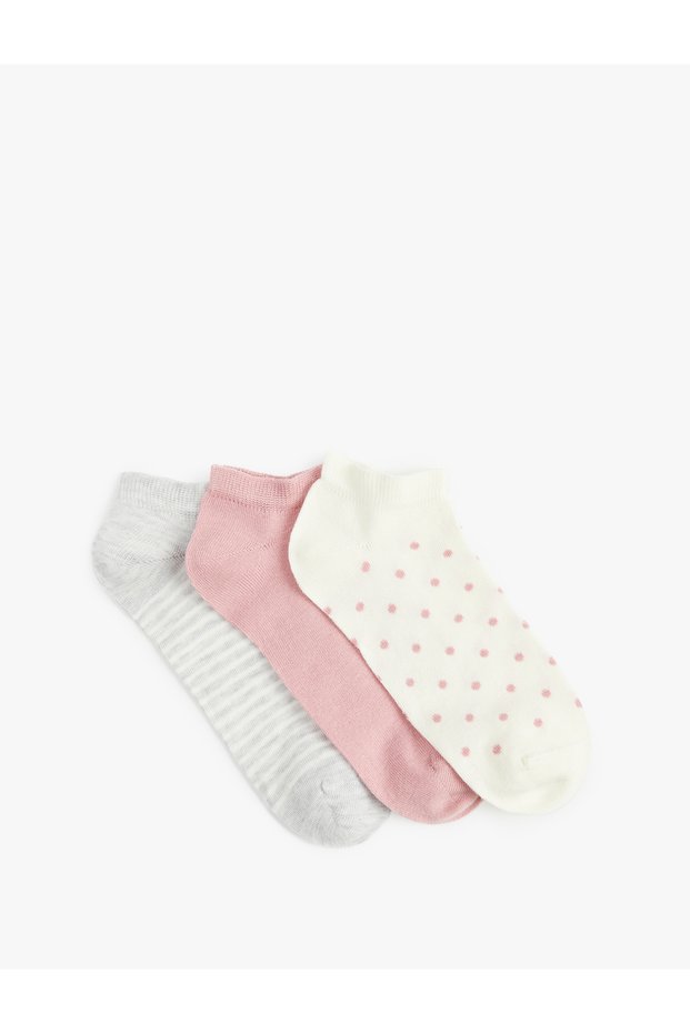 Set of 3 Striped Booties Socks