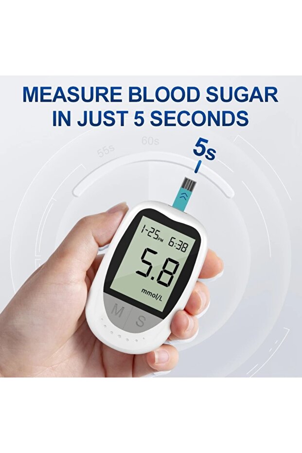 IVD KH100 Glucometer Set, with 50 Tests and 50 Needles, Instant mg/dL, Code Free - 4