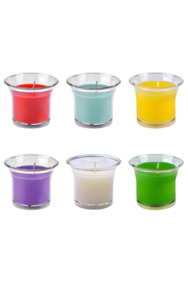 Scented Candles Gift Set, 6 pcs Jar Candle Long Lasting Portable Aromatherapy Candle with Long Burn