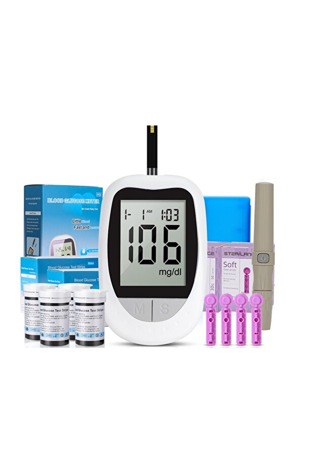 IVD KH100 Glucometer Set, with 50 Tests and 50 Needles, Instant mg/dL, Code Free - 1