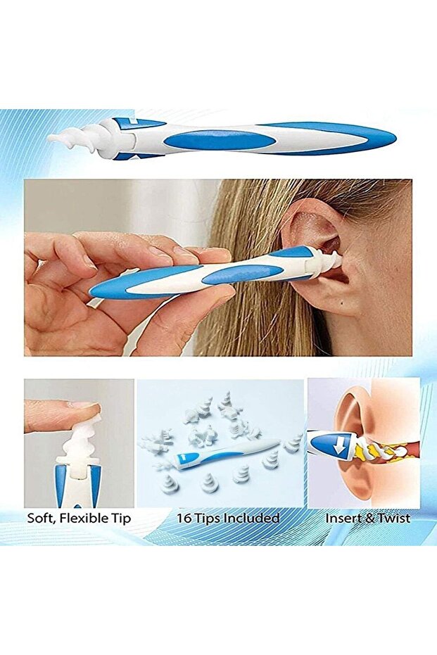 Silicone Easy Earwax Removal with 16 Replacement Disposable Soft Tips