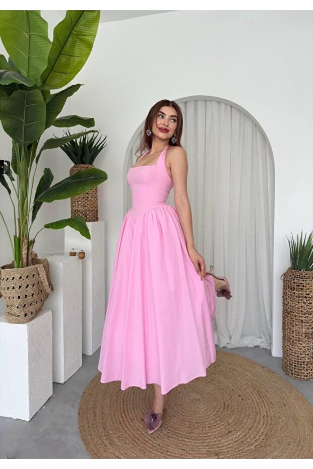 Fedra Midi Elbise - 6