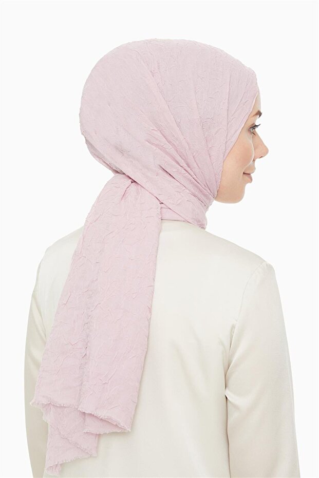 Açık Pembe Bambu Kraş Şal - 1