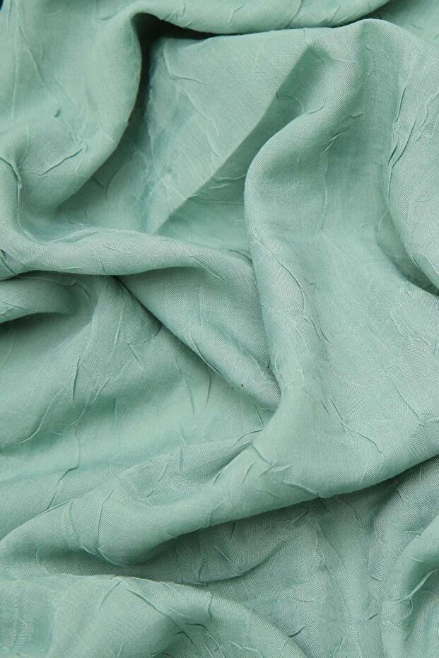 Mint Yeşili Bambu Kraş Şal - 5