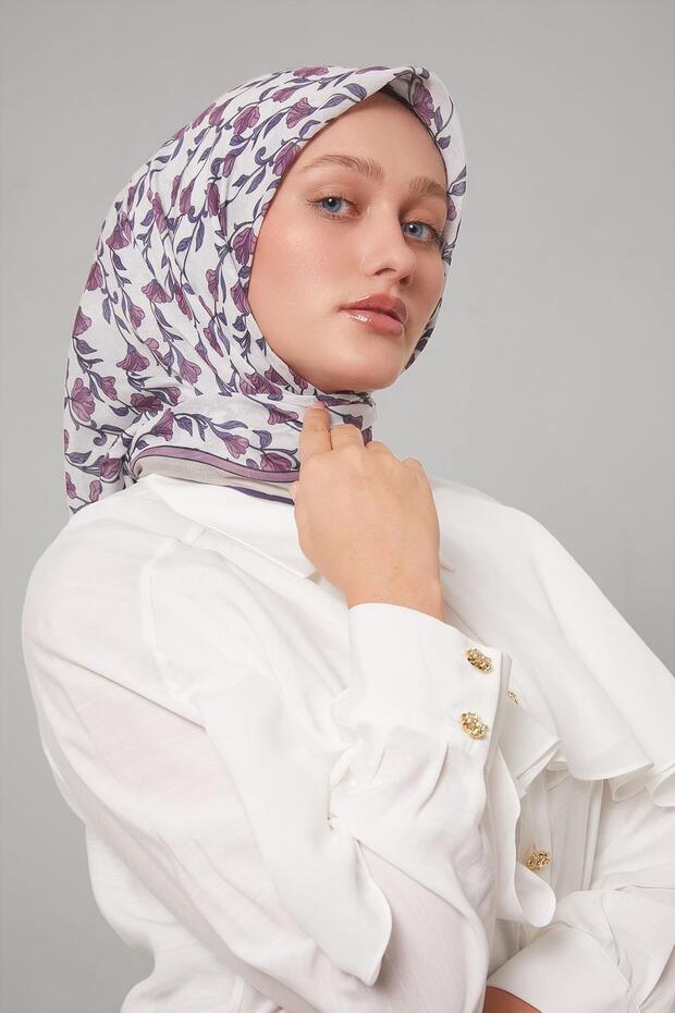 وشاح ناعم بنمط السوسن البنفسجي - 3